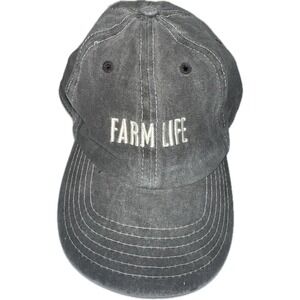 Primitives by Kathy Farm Life Baseball Cap, Stonewashed Black, Adjustable